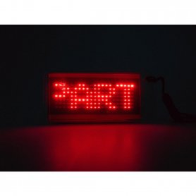 LED necklase red - programmable text on display