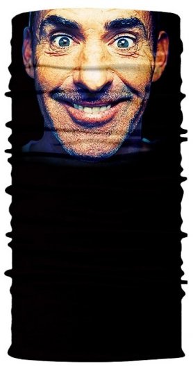 Nákrčník s úsměvem 3D potisk - MR. X FACE
