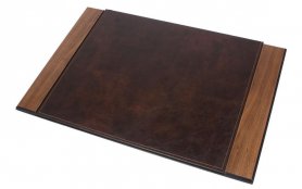 Podložky na stůl psací v luxusním provedení: Ořech + Kůže (Ruční výroba)