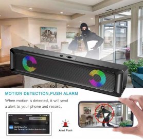 Videocamera con altoparlante Bluetooth FULL HD -  Wifi (P2P) registratore telecamera nascosta spia con rilevamento del movimento