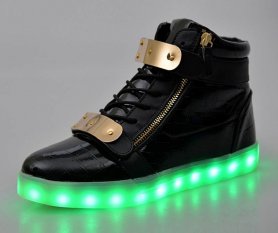 Buty LED - Black and gold