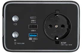 Portable charging station + 40000 mAh battery + USB output max 2,4A + 230V with input power 100W