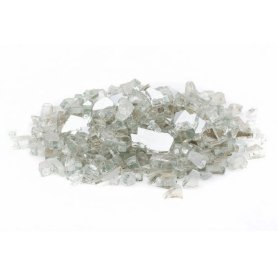 Kaminglassplitter - Funkelnde dekorative Füllung (Feuerglas 1,7-1,9 cm) - KRISTALL