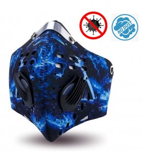 Respiratore per maschera facciale 3D in neoprene con filtrazione multistadio - XProtect blu