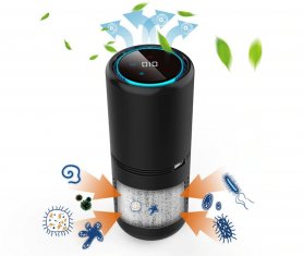 Ionizador multifuncional + purificador de aire y humidificador con aromaterapia y detección de contaminación