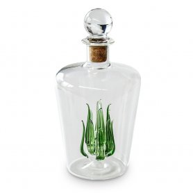 SET decantor Tequila - Carafa de tequila de lux de 840 ml + 4 pahare pe suport de lemn (lucrat manual)