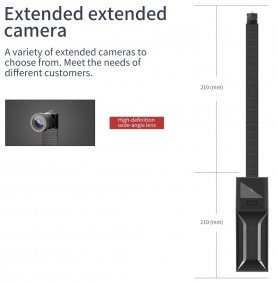 Kompakt pinhole HD-kamera i etui - 150° vidvinkelobjektiv med WiFi/P2P + alarm