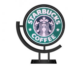 Udendørs LED rundt display (diameter 600 mm) + Smartphone-applikation + WIFI + USB
