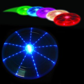 Frisbee - cakram bercahaya LED terbang 7 warna RGB