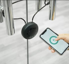 اسٹیل رسی سیفٹی لاک 90cm + وائی فائی اسمارٹ باکس PIN + بلوٹوتھ ایپ کے ساتھ اسمارٹ فون کے لیے