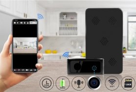 FULL HD černá skříňka + 5000 mAh baterie + IR LED + WiFi + P2P + detekce pohybu