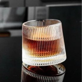 Vaso de whisky giratorio de 160 ml: vaso de whisky o bourbon elegante y único