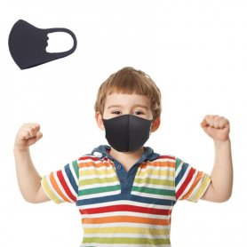 Kindergesichtsmaske NANO schwarz (97% Polyester + 3% Elasthan)