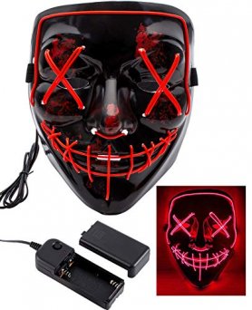 Maske za čišćenje s LED - crvena