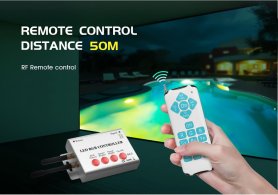 Розумний контролер для RGB освітлення в басейні - управління через додаток Tuay для смартфона