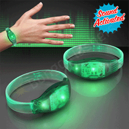 Vòng đeo tay nhấp nháy bên LED - màu xanh lá cây
