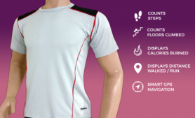 Smart Fitness T-Shirt mit Navigation - Bluetooth (iOS, Android)