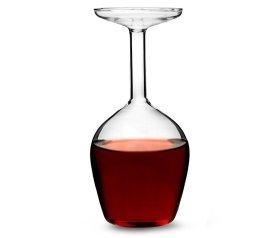 Obrácená sklenice na víno naopak - objem 350 ml