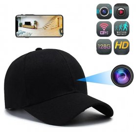 Cap ng camera - Spy hidden cam na may FULL HD + WiFi control sa pamamagitan ng smartphone App (iOS/Android)