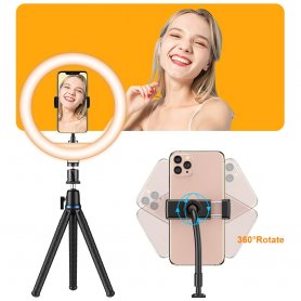 Žiedinė lemputė – SELFIE RING lemputė su stovu – 120 LED su trikoju telefonui