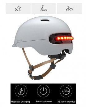 Casco de bicicleta inteligente: luz LED automática + luz de freno