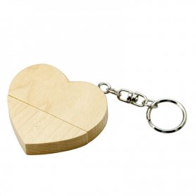 USB Flash Drive in the shape of a wooden heart