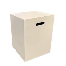 Gasflaschenhülle glatte Oberfläche - beige quadratisch