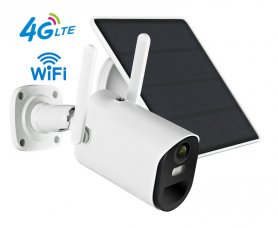 Keamanan surya Kamera FULL HD built-in baterai 14400 mAh + IR LED + Wi-Fi + 4GSIM