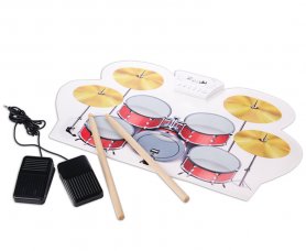 Set drum listrik - set bantalan silikon dengan 9 drum