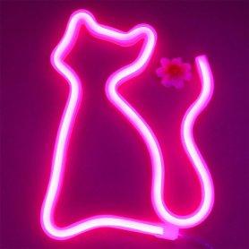 Logo Mačka - LED svietiaca neon dekorácia na stenu