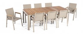 花园家具桌椅 - XXL 花园座椅餐桌套装，可容纳 8 人