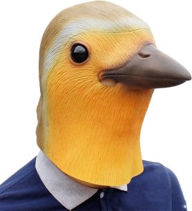 Fågelmask - ansikts- och huvudmask i silikon för barn och vuxna