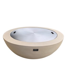 Betónové outdoor ohnisko kruhové na plynovú bombu propán - 106x40cm - FIRO krémové