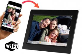 Social fotoramme 10,1 "med WiFi og 8 GB hukommelse - online fotosendelse