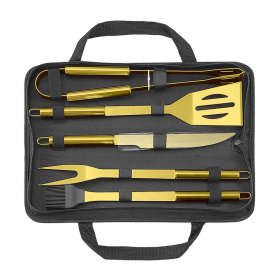 Accesorios para asar - BBQ set 5 piezas GOLDEN tools