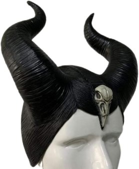 Maleficent Horns fejmaszk - gyerekeknek és felnőtteknek Halloweenre vagy karneválra