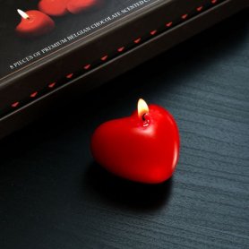 Свечи в форме сердца - красные любовные свечи в форме сердца, набор из 8 шт.
