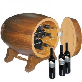 Petit réfrigérateur à vin en forme de baril - 20L / 7 bouteilles