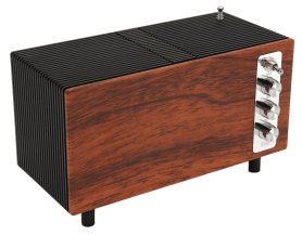 Rádio príjímač - retro vintage z dreva s Bluetooth + FM/AM rádio / AUX / USB disk / Micro SD