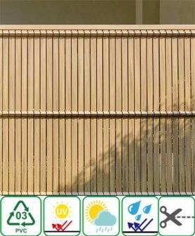 Remplissage plastique de treillis (clôture) et panneaux rigides PVC - Bandes 3D pour clôtures - Imitation bois