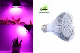 LED лампочка для растений 21W (7x3W)
