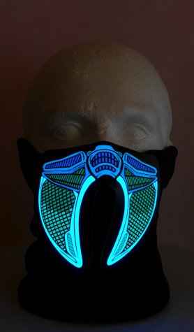 Святлодыёдная маска Cyber ​​Proton - адчувальная да гуку