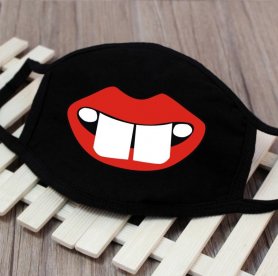 Yüz tekstili üzerinde maskeler% 100 pamuk - desen Toothy Smile