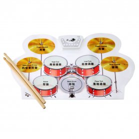 Electric drum set - silicone pad set with 9 drums