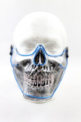 Masque à DEL rave clignotant sur le visage - crâne