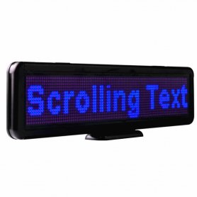 Obchodní LED panel s programováním textu 30 cm x 11 cm - modrý