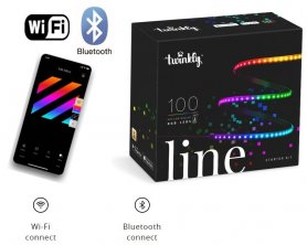 LED pás svietiaci programovateľný nalepovací 1,5m - Twinkly Line - 100 ks RGB + BT + Wi-Fi