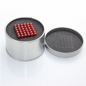 Magnetic balls for children 216 pcs - 5 mm red