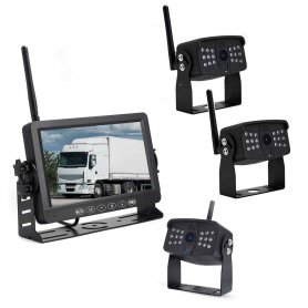 Wifi parkovacie kamery s monitorom bezdrotove s nahravaním na SD - 4x AHD wifi kamera + 7" LCD DVR monitor