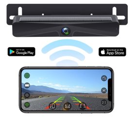 Solarna bežična rezervna kamera sa FULL HD na registarskoj tablici za mobilni (iOS, Android)